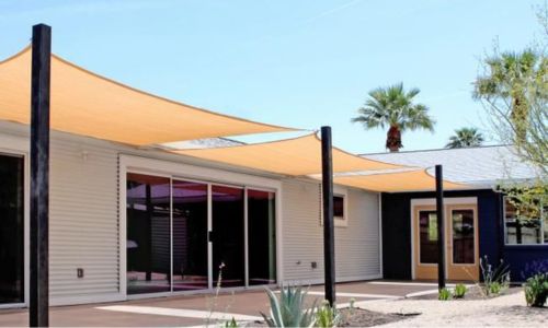 Shade sails tensile membrane